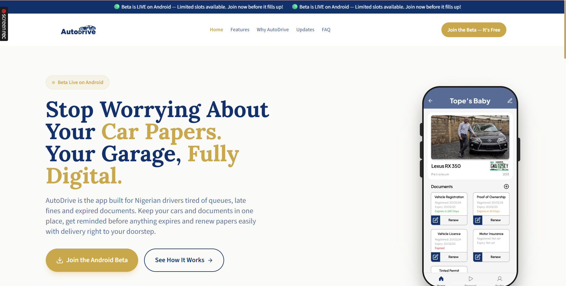 AutoDrive Nigeria — Marketing Site