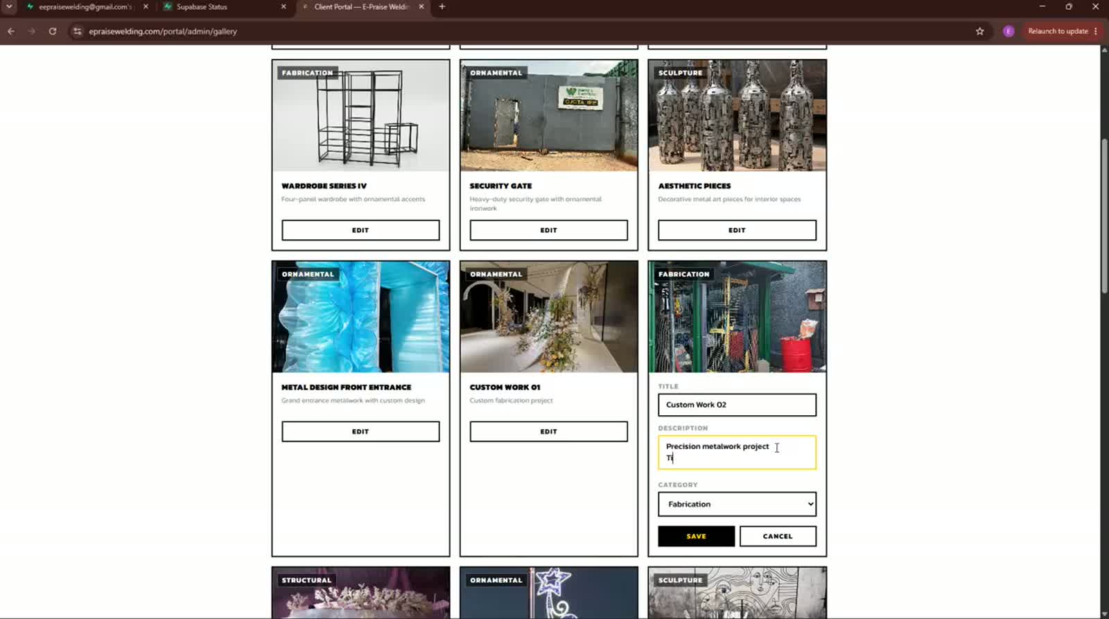 Epraise Welding — product overview