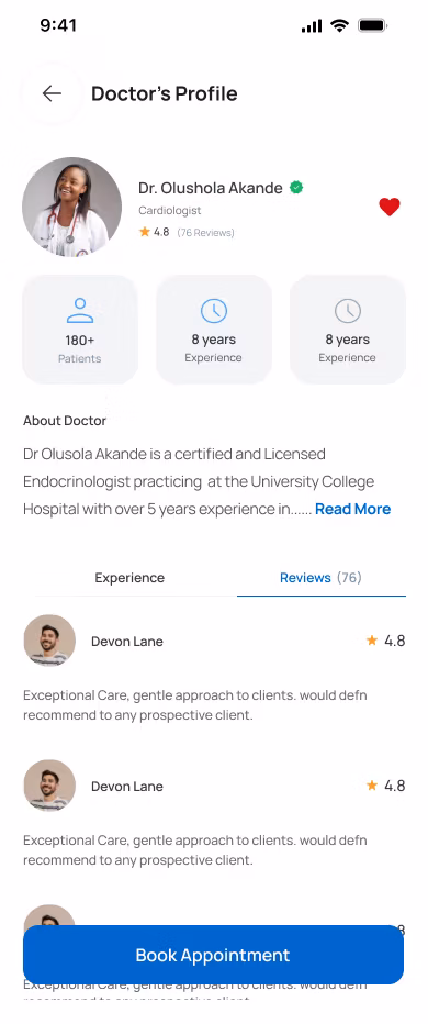 My Health Padi — detail screen