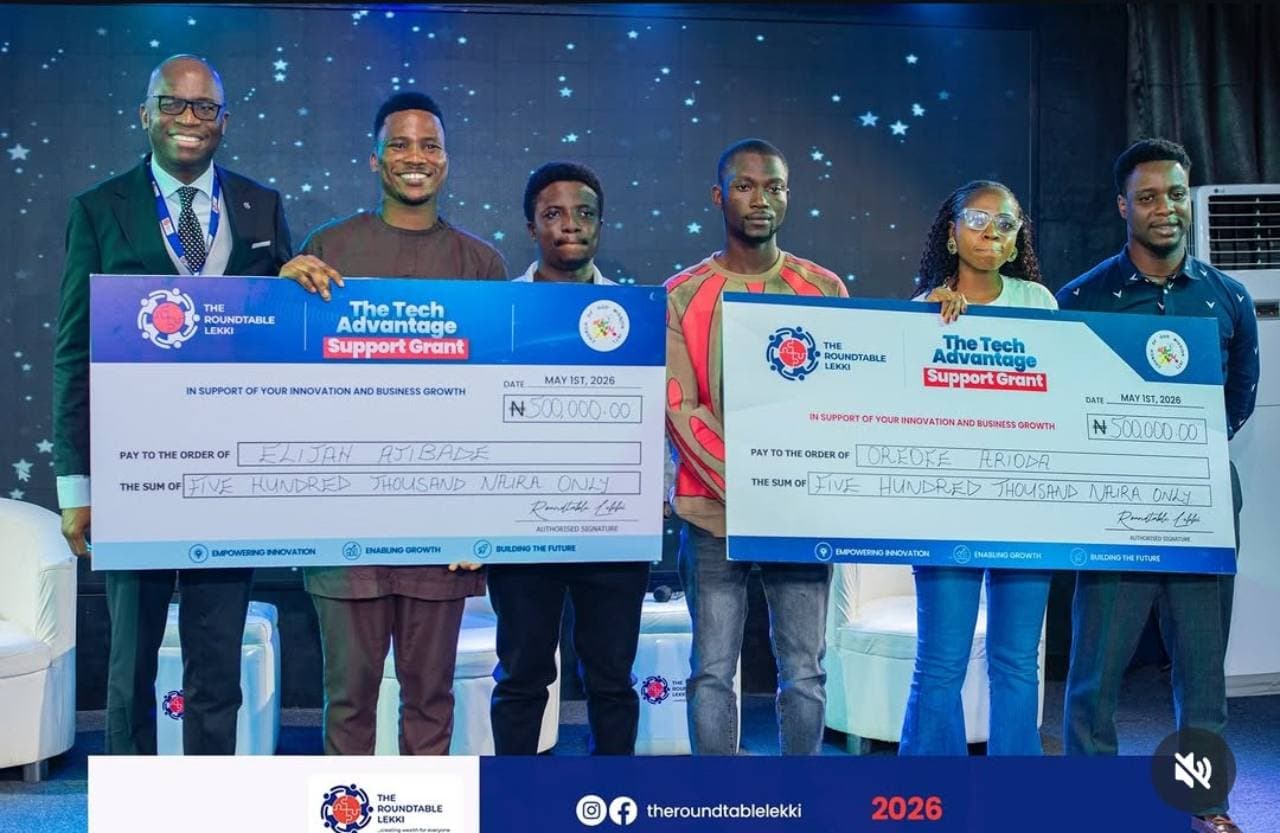 Top-five finalists at the 2026 Tech Advantage Support Grant at The Roundtable Lekki